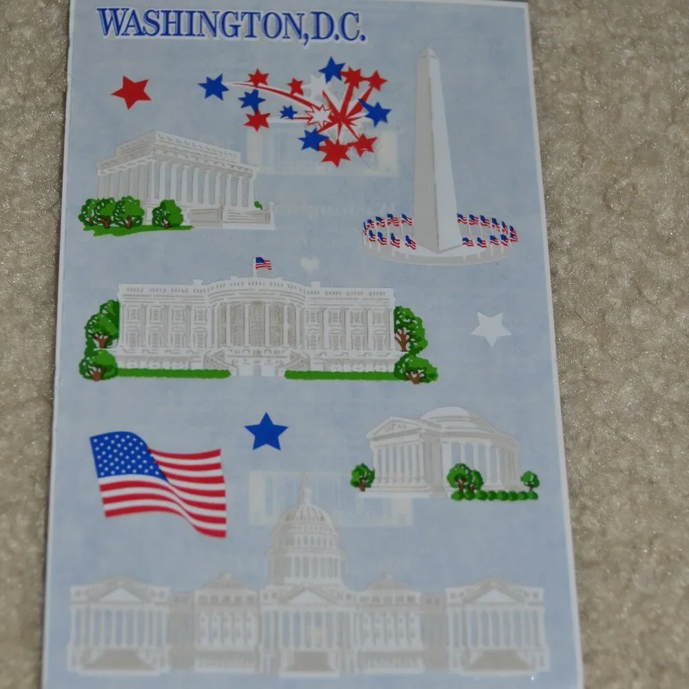 NIP Mrs GROSSMANS Grossman's 2 Sheets WASHINGTON DC CAPITOL SCRAPBOOK Sticker